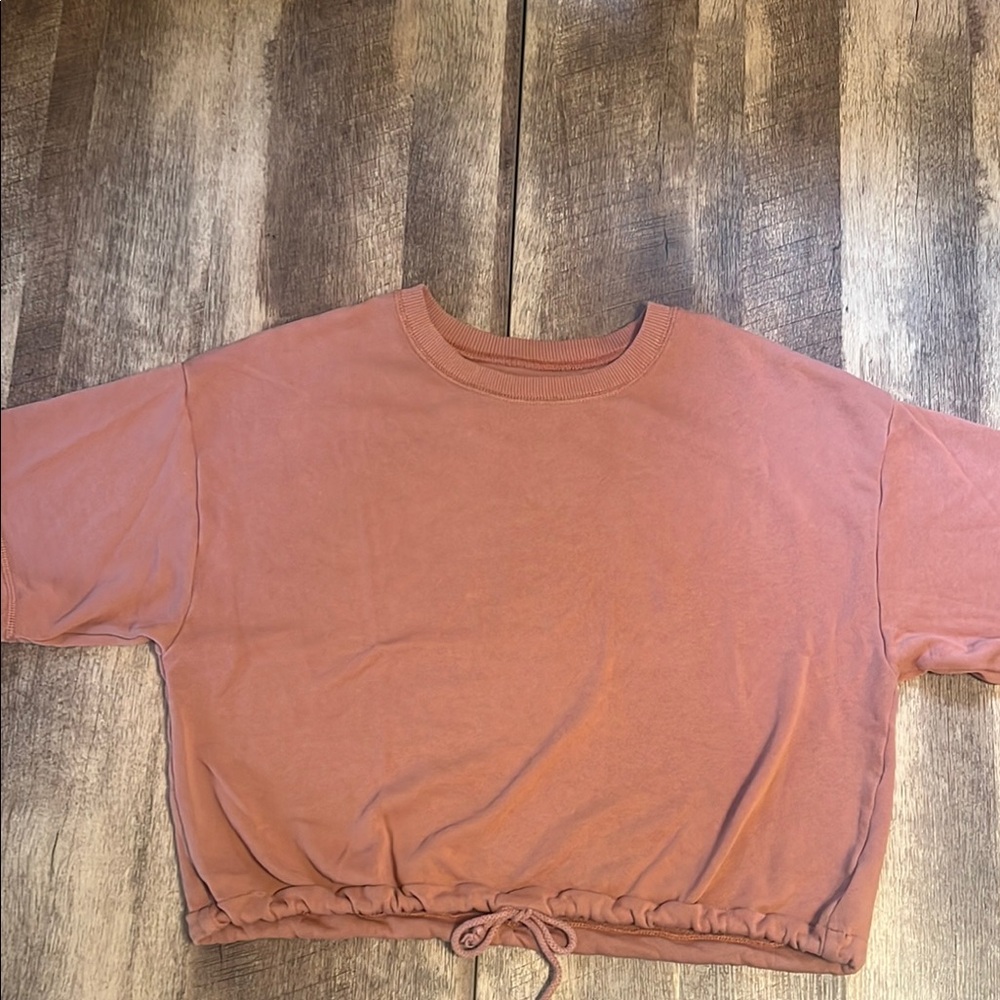 American Eagle Women's Casual Cropped Top - Rust